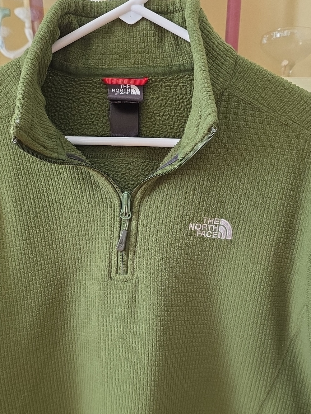 The North Face Olive Green Half-Zip Fleece Pullover